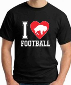 I Love Football T Shirt mens woman tee funny buffalo heart valentines day bills