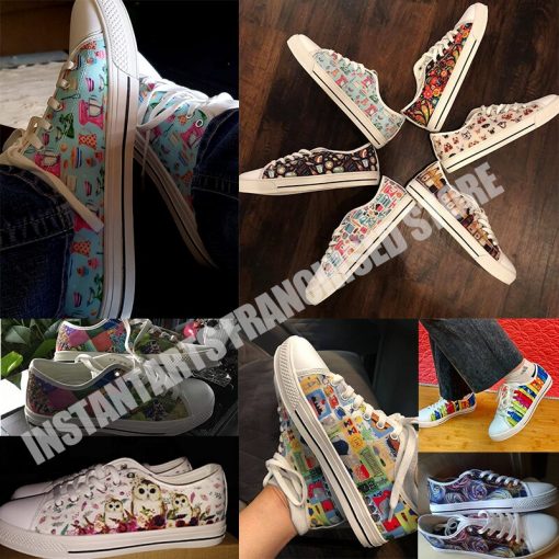 INSTANTARTS Day Of The Dead Canvas Shoes Women Men Low Top Casual Seankers Skull Print Fashion 4