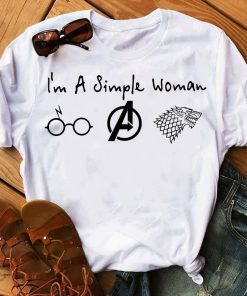 Im A Simple Woman Who Love Harry t shirt Avengers Endgame T Shirt and Game of