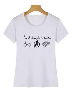 Im A Simple Woman Who Love Harry t shirt Avengers Endgame T Shirt and Game of 3