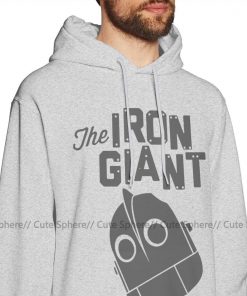Iron Giant Hoodie Iron Giant Logo Hoodies Winter Long Pullover Hoodie Stylish Loose Grey Cotton Oversize 1