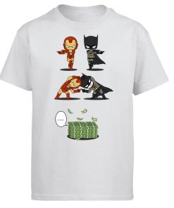 Iron Man Tony Stark Tshirt Men Batman Bruce Wayne T shirt Summer Tops Cotton Fusion Money