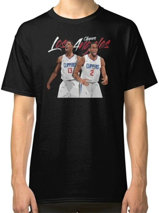 Kawhi Leonard Paul George La Clippers Men S Black T Shirt Fashion Classic Style Tee Shirt