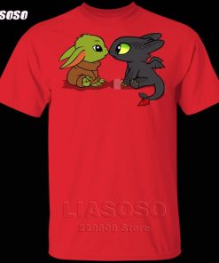 LIASOSO Summer T Shirt Men Women T shirt 3D Print Dragon Fury Baby Yoda T Shirt 3