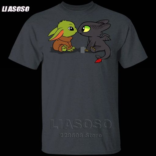 LIASOSO Summer T Shirt Men Women T shirt 3D Print Dragon Fury Baby Yoda T Shirt 4