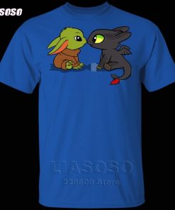 LIASOSO Summer T Shirt Men Women T shirt 3D Print Dragon Fury Baby Yoda T Shirt 5