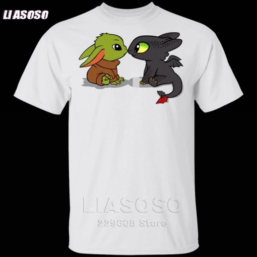 LIASOSO Summer T Shirt Men Women T shirt 3D Print Dragon Fury Baby Yoda T Shirt