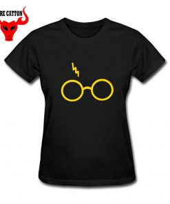 Lightning Glasses T shirt Girls Streetwear Harry Flash Glasses Graphic T Shirt Women Femme Potter lovers 1
