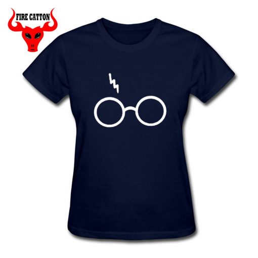 Lightning Glasses T shirt Girls Streetwear Harry Flash Glasses Graphic T Shirt Women Femme Potter lovers 3