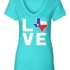 Love Texas Map Texan State Pride Women s V Neck T Shirt Unisex men women t