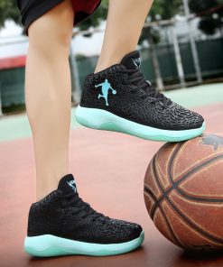Man Lightweight Basketball Shoes Breathable Anti slip Basketball Sneakers Men Lace up Sports Gym Ankle Boots 5