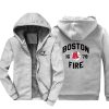 Men Cotton Fashion New Boston Fire Fighter Fire Department Black Sweatshirt Hip Hop Tops Jacke Hoodies