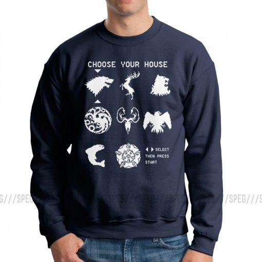Men Game Of Thrones Choose Your House Hoodie Funny Sweatshirts Cotton Geek Pullover 3