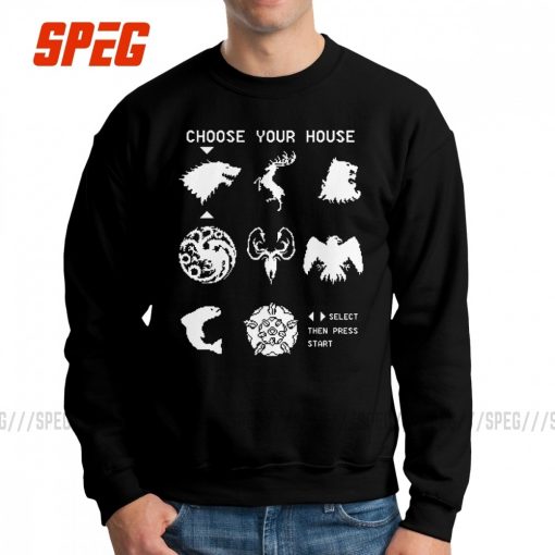 Men Game Of Thrones Choose Your House Hoodie Funny Sweatshirts Cotton Geek Pullover