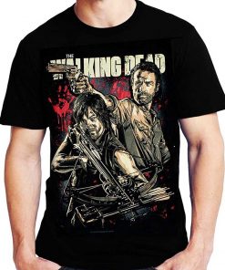 Men T Shirt Fashion The Walking Dead Comic Book Series Rick Grimes Daryl Dixon Cool Women