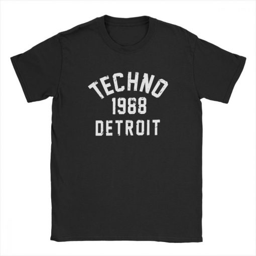 Men T Shirts Techno 1988 Detroit Fashion 100 Premium Cotton Tees Camiseta T Shirts Round Neck 1