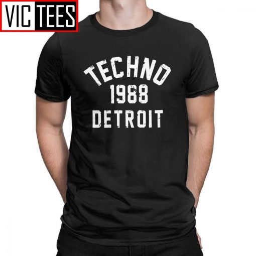 Men T Shirts Techno 1988 Detroit Fashion 100 Premium Cotton Tees Camiseta T Shirts Round Neck