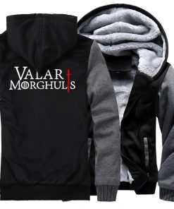 Men s Hoodies 2018 Fashion Casual Streetwear Thick Sweatshirts Harajukju Valar Morghulis Hoodie For Men Game 4
