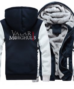 Men s Hoodies 2018 Fashion Casual Streetwear Thick Sweatshirts Harajukju Valar Morghulis Hoodie For Men Game 5