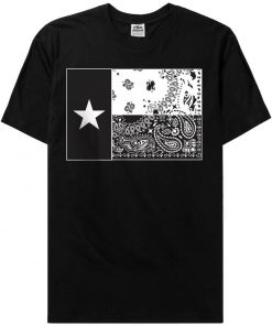 Mens Dallas Texas Star Bandana Flag Street wear Urban Hip Hop barrio T shirt Tee