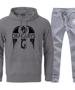 Mens Sets Dracarys Dragon Game Of Thrones Hoodies Pullovers 2020 Male Casual Loose Fashion Sportswear Sweatpants 2