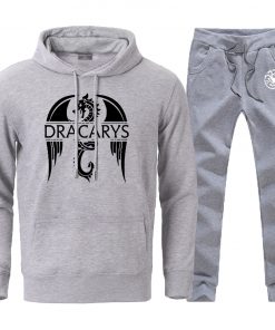 Mens Sets Dracarys Dragon Game Of Thrones Hoodies Pullovers 2020 Male Casual Loose Fashion Sportswear Sweatpants