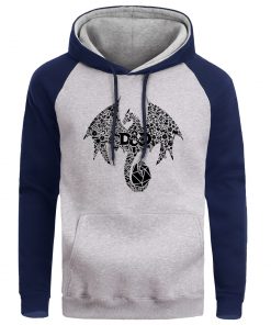 Mosaic Dragon Men Hoodie Sweatshirt Male Game Of Thrones Hoodies Winter Fleece Sweatshirts Warm Pullover Mens 3