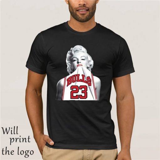 NEW Fashion 3D Print T shirt Hot Marilyn Monroe Bite Chicago Bulls Men