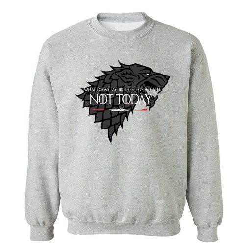 NOT TODAY Sweatshirt Men Game Of Thrones Hoodie Stark Wolf Men s Sweatshirts 2019 Autumn Winter 1