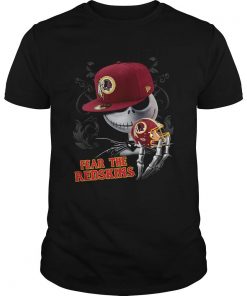 New Collection Jack Skelington Fear The Redskins Shirt T Shirt For Women Men Unisex men women