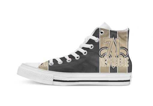 New Orleans Football Player Newhouse High Top Canvas Shoes Custom Walking shoes 1