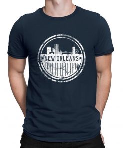 New Orleans Old school skyline T shirts Interesting 100 cotton Creature tshirt for men Costume Family
