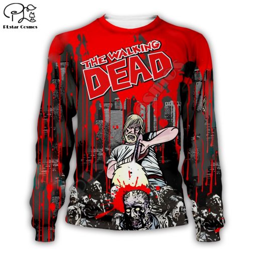 Newest Hot sell TV Drama The Walking Dead Men Women Sweatshirt 3D Print Hoodie Long Sleeve 4