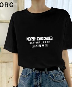 North Cascades National Park Washington Aesthetic Streetwear Women s Tops T Shirt Short Sleeve Female Tshirts