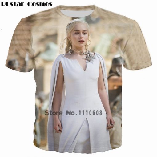 PLstar Cosmos Jon Snow Game of Thrones Printed 3D Men T shirt casual men tshirt Tops 4