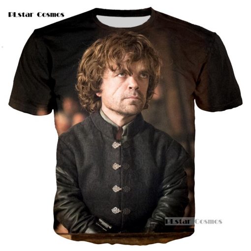 PLstar Cosmos brand Game of Thrones Laianna 3D fashion printing T shirt men and women neutral 3