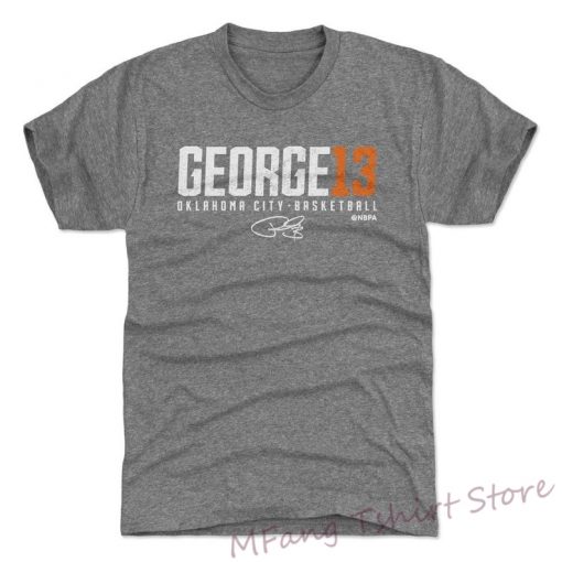 Paul George Shirt Oklahoma City Basketball Men T Shirt Paul George George13 W Wht 100 cotton