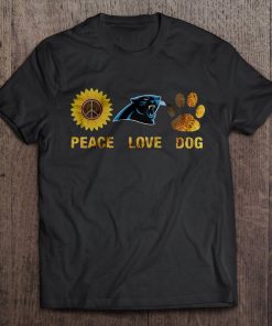Peace Love Dog Carolina Streetwear Harajuku 100 Cotton Men S Tshirt Panthers Version Tshirts