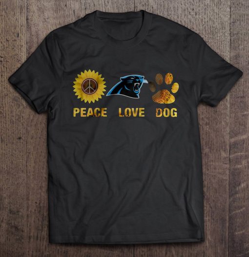 Peace Love Dog Carolina Streetwear Harajuku 100 Cotton Men S Tshirt Panthers Version Tshirts