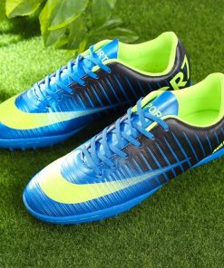 Popular Style Men s cr7 Soccer Shoes Turf Children Football Boots Lace Up Ronaldo Football Boots 4