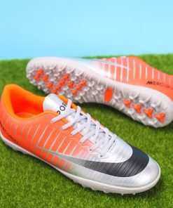 Popular Style Men s cr7 Soccer Shoes Turf Children Football Boots Lace Up Ronaldo Football Boots 5