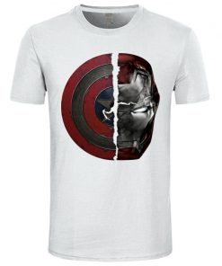 Punk Style T shirt For Men Marvel Tshirt 3D Captain America Ironman Print Top Tee Shirts 1