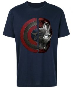 Punk Style T shirt For Men Marvel Tshirt 3D Captain America Ironman Print Top Tee Shirts 2