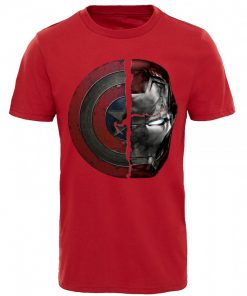 Punk Style T shirt For Men Marvel Tshirt 3D Captain America Ironman Print Top Tee Shirts 3