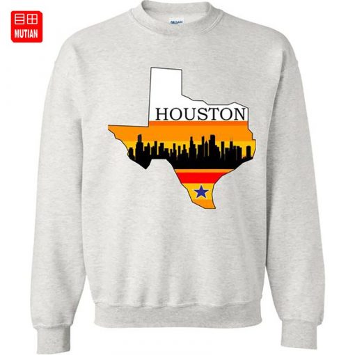 Retro Houston Texas Baseball Throwback T Shirt astro Baseball Houston Flag Skyline Big City Texas Houston 3