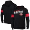 San Francisco MEN football Sweatshirt 49ers 100th Sideline Team Logo Performance Pullover Hoodie Black