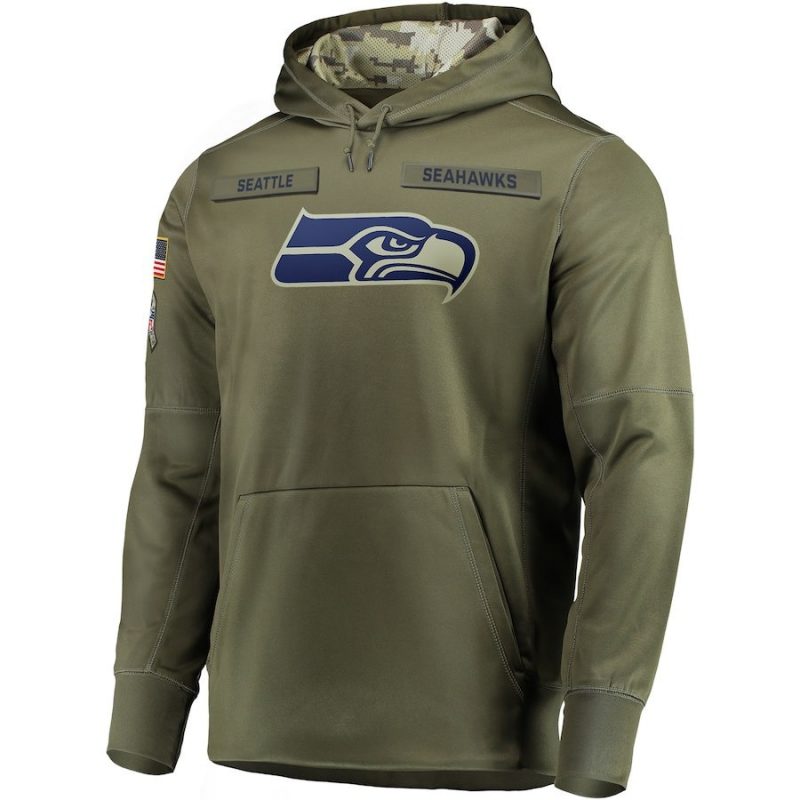 Seattle Seahawks Salute to Service Sideline Therma Performance Pullover
