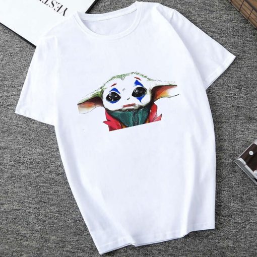 Showtly 2019 Joker STAR WARS Men Women Clown Cute Tiny Yoda Kids Printed T shirt Fantastic 1