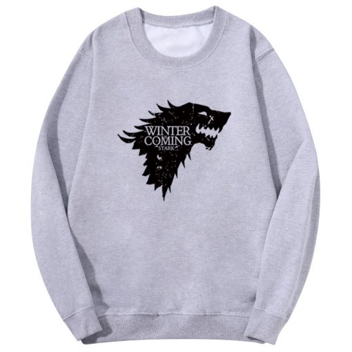 Spring Autumn Fashion Sweatshirt House Stark Winter Is Coming Wolf Casual Fleece Hoodie Pullover Game Of 2