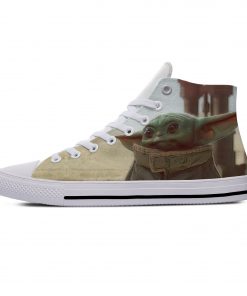 Star Wars Baby Yoda Mandalorian Cute Funny Vogue Casual Canvas Shoes High Top Lightweight Breathable 3D 1